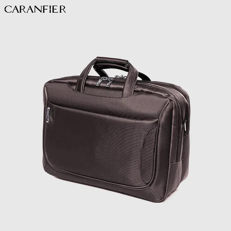 caranfier hommes porte-documents affaires sac de messager en nylon grande capacité multi-fonction 14 pouces ordinateur portable sacs à main à bandoulière