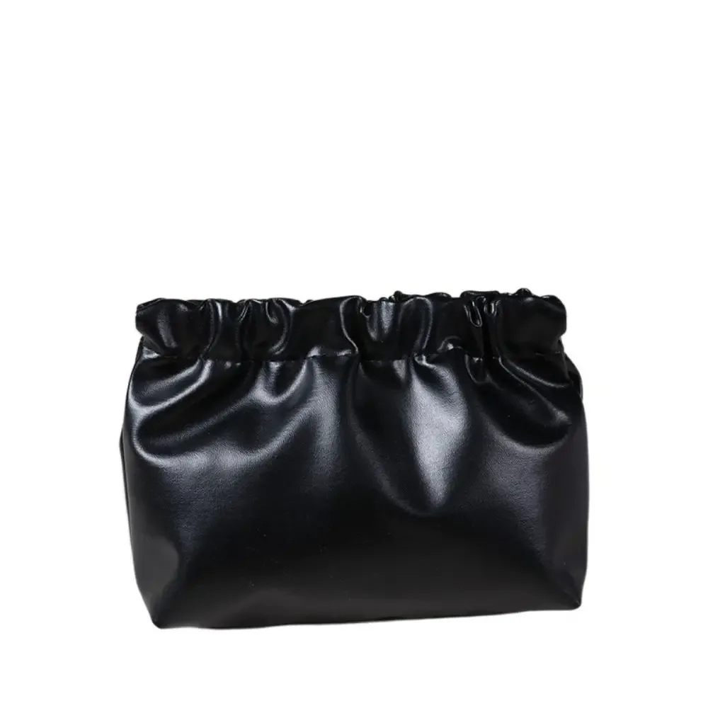 mini sac à cosmétiques en cuir pu, sac de rangement, sac de maquillage, sac de rangement de rouge à lèvres, fournitures de voyage à fermeture automatique, sac de printemps en feuille