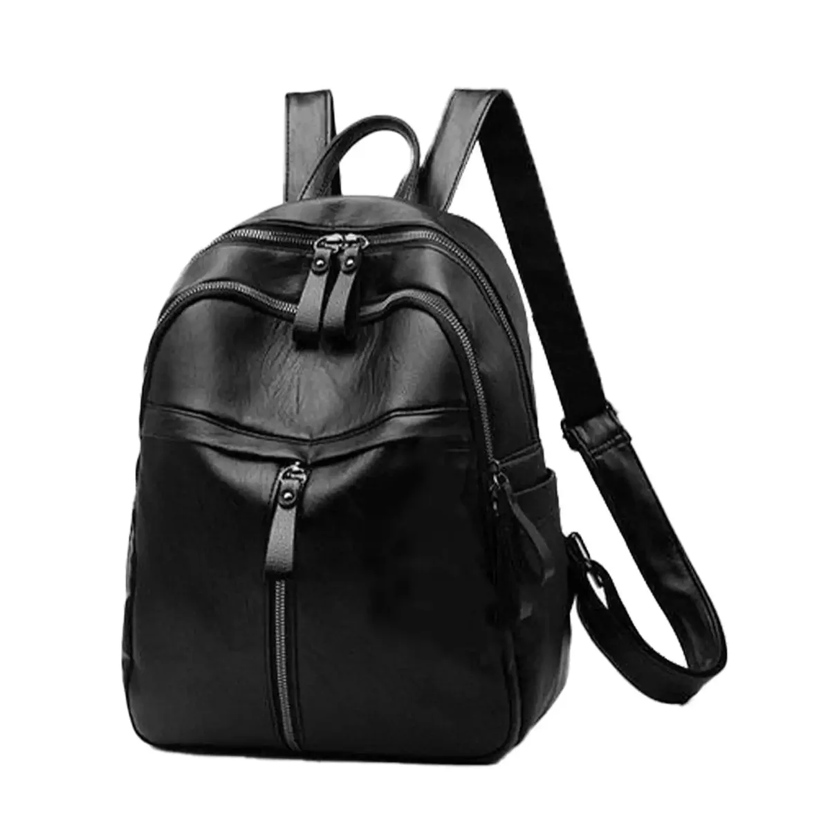 sac à dos en cuir souple grande capacité, sac de voyage décontracté, sac à bandoulière multifonctionnel pour l'université, le travail et les trajets quotidiens