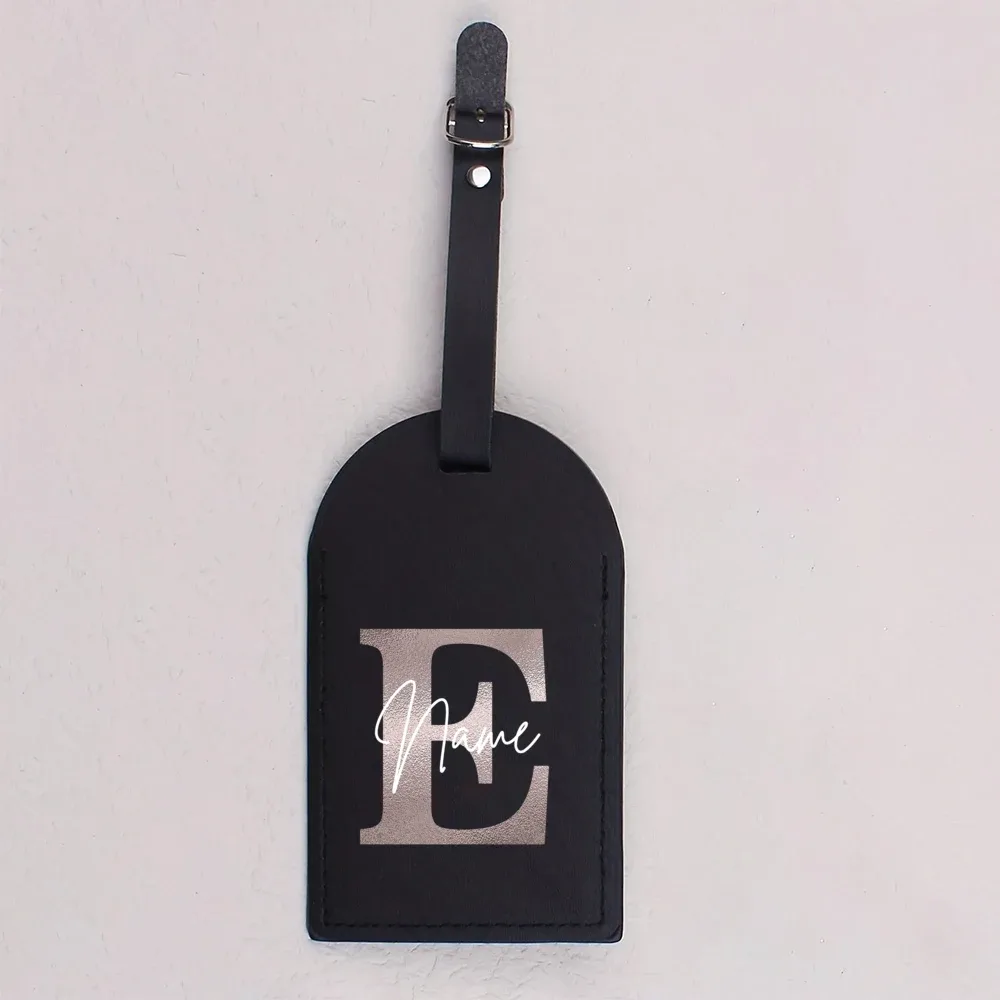 étiquette de bagage monogramme personnalisée en cuir pu pour valise, étiquettes de sac à main, sac de voyage, étiquette de valise, meilleur cadeau