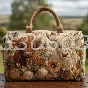  sac de voyage matelassé vintage 3d à motif animalier pour femmes et hommes, sac fourre-tout de week-end 2026 pour l'extérieur