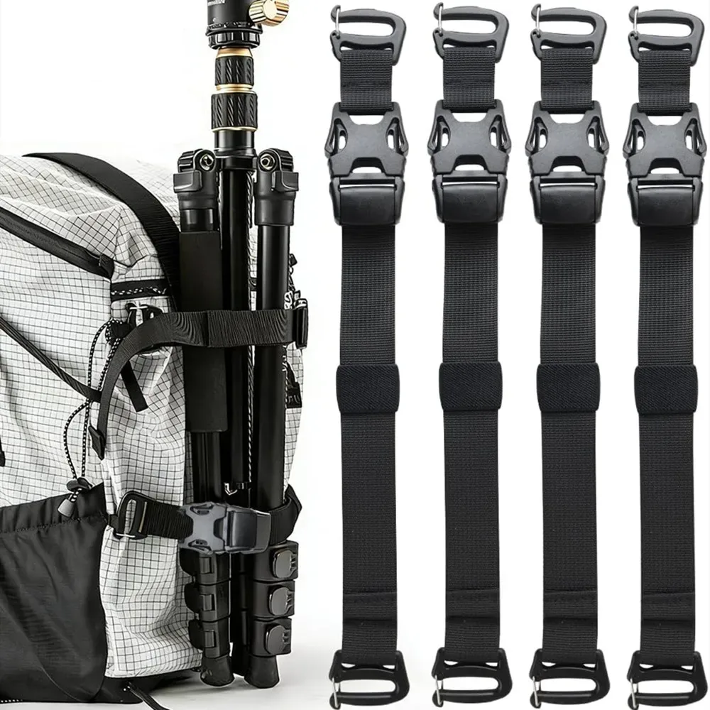 sangles de fixation pour sac à dos tactique, 4 pièces, avec boucle à dégagement rapide, sangles d'attache réglables robustes, ceinture de serrage et d'ajout de poids