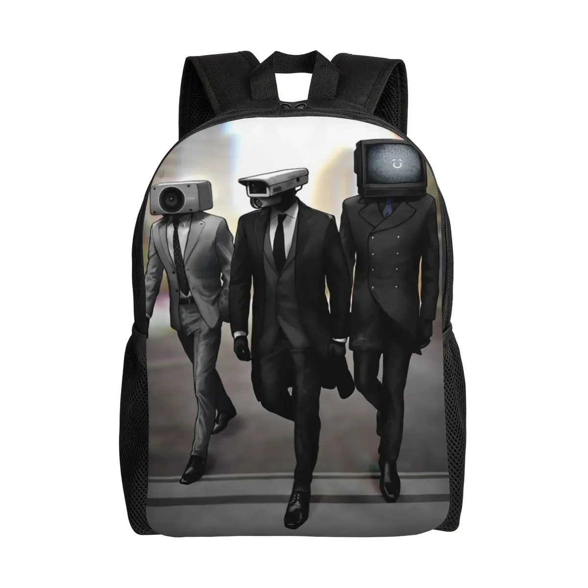 sac à dos skibidi toilet cameraman speakerman tv man pour adolescents, sport, lycée, affaires, hommes, femmes, université, en toile