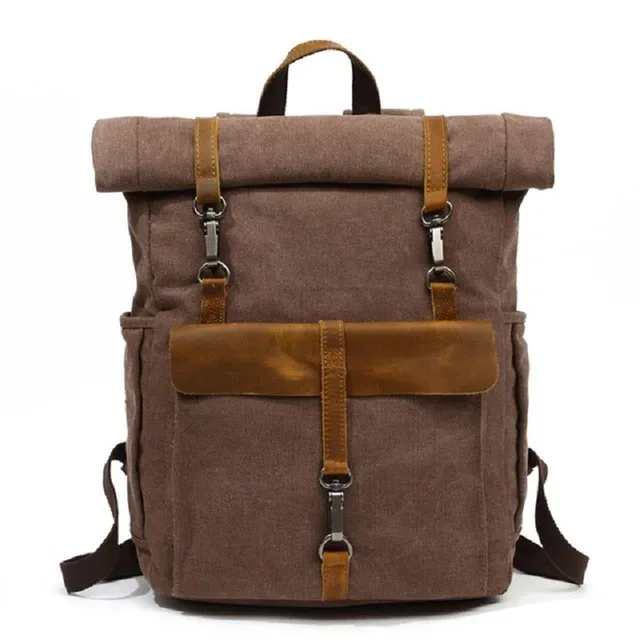 sacs à dos vintage en toile et cuir, sacs à dos de voyage pour ordinateur portable, sacs d'école pour adolescents, sacs à dos pour étudiants, sacs à dos pour ordinateur