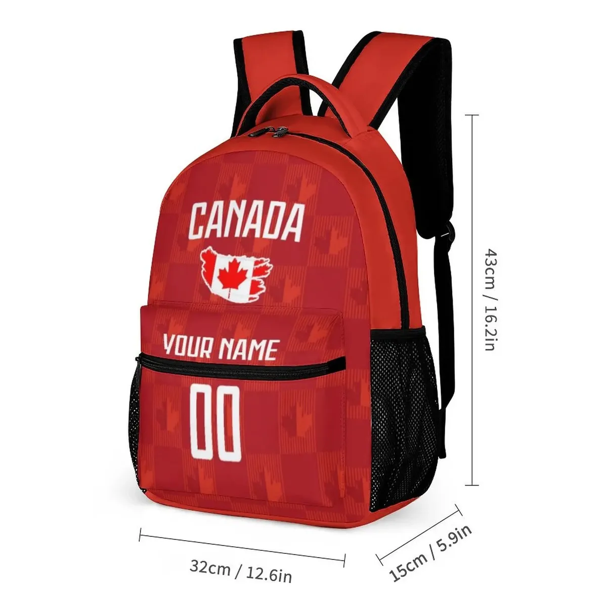 sac à dos personnalisé canada avec nom et numéro, sac d'école style équipe nationale de football pour enfants, sac à dos de voyage, cadeau pour adolescents