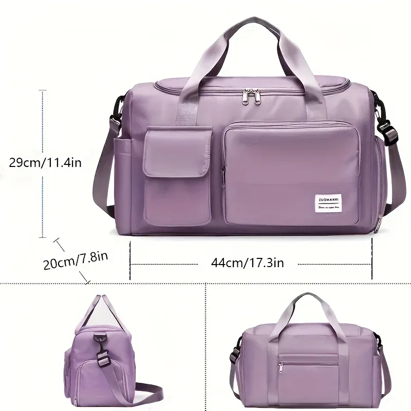 sac de voyage de grande capacité, sac à main portable à fermeture éclair pour le sport, sac de nuit multifonctionnel unisexe pour le 03