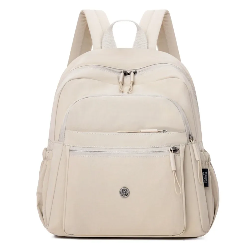 sac à dos en tissu oxford de grande capacité, style japonais, couleur unie, sac à dos décontracté, pochette d'épaule souple et légère, pour tous les jours