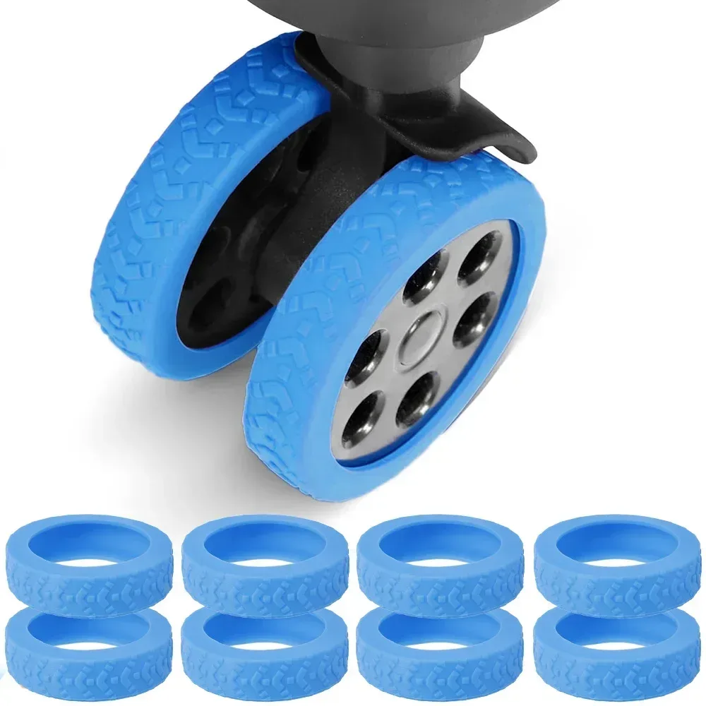 housse de protection épaisse pour roues de bagages, valise de voyage en silicone, réduit le bruit, protection de roue, manchon de chariot à roulettes, accessoires de sac