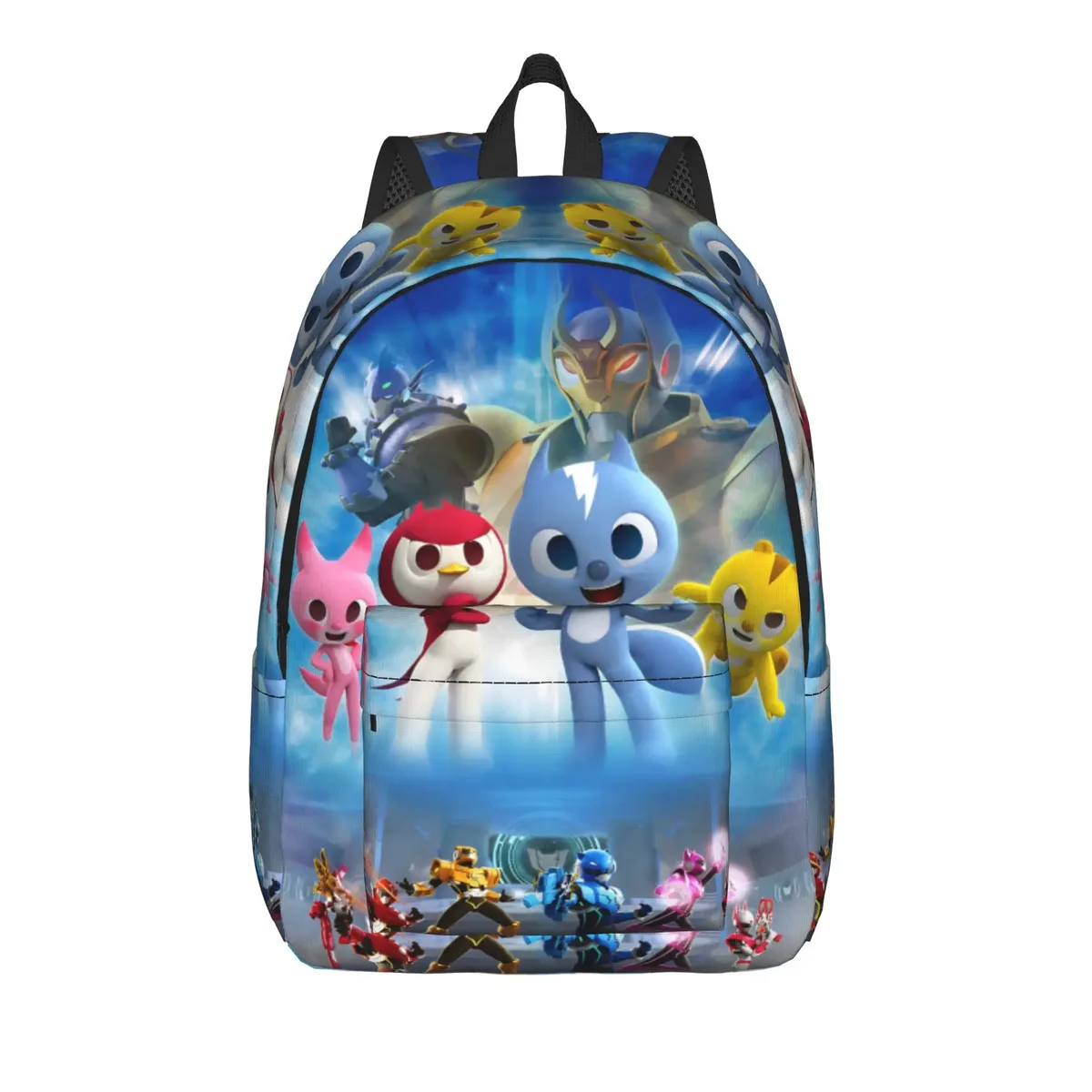 Sac à dos de dessin animé Mini Force pour adolescents, sac à dos en toile durable, sac à dos de travail pour lycée, sacs pour ordinateur portable, hommes et femmes, Volt Sammy, Lucy Max