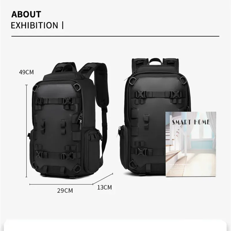 sac à dos ozuko mochila pour skateboard, sports de plein air, ordinateur portable 17 pouces, multifonction, imperméable, sac de voyage pour homme