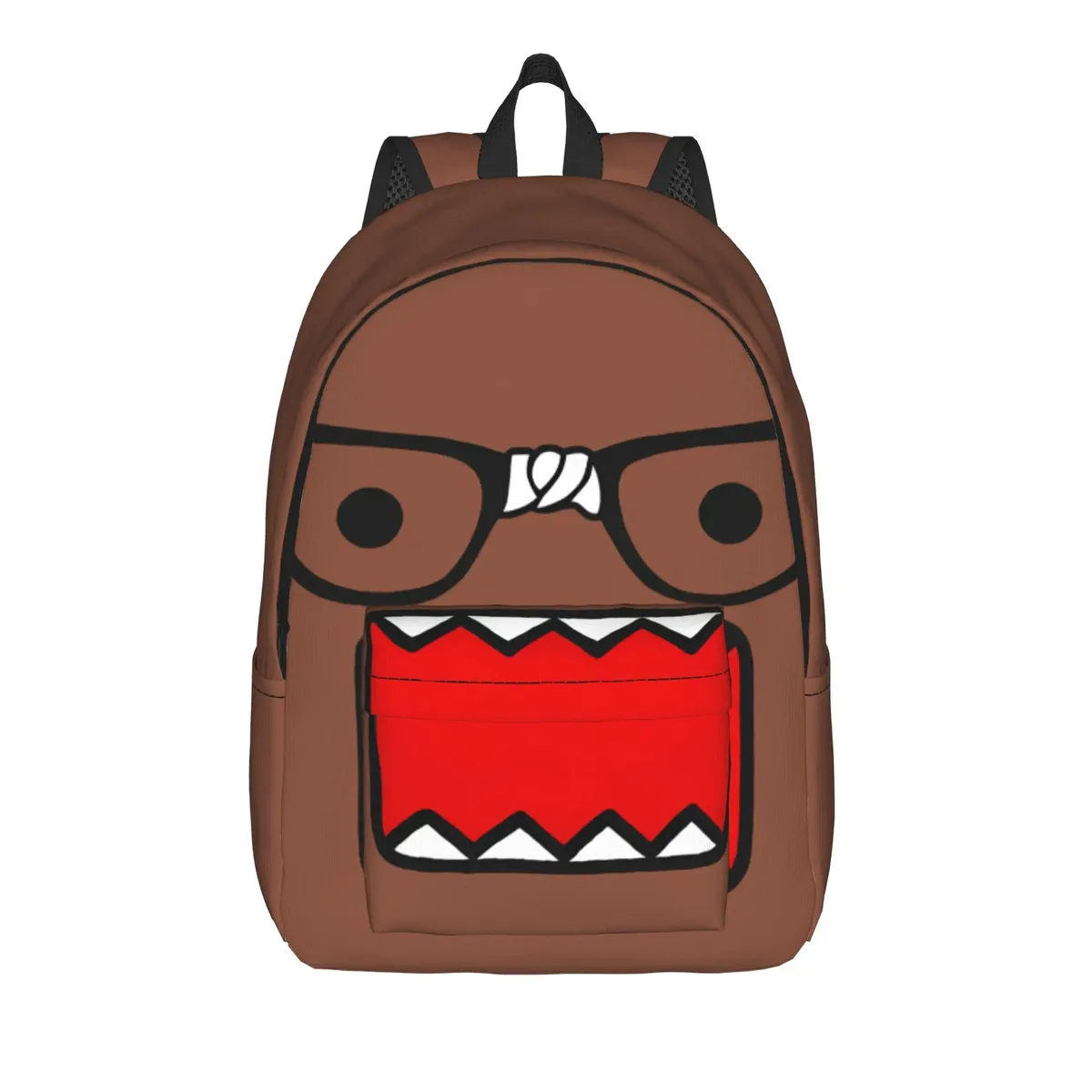sac à dos domo kun face anime cool pour hommes et femmes, sac à dos de sport, étudiant, randonnée, voyage, meme, poupée, sac à dos de jour, sac à bandoulière pour ordinateur portable