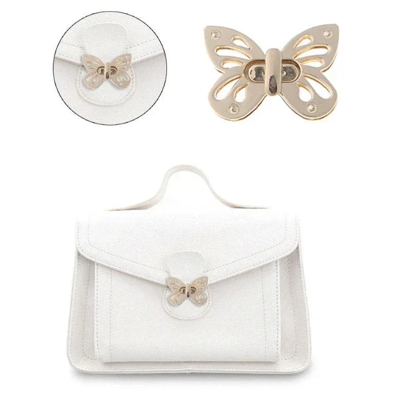 sac papillon en métal, 3 pièces, fermoir à verrouillage torsadé pour artisanat du cuir, sac à main pour femmes, sac à bandoulière, accessoires de quincaillerie