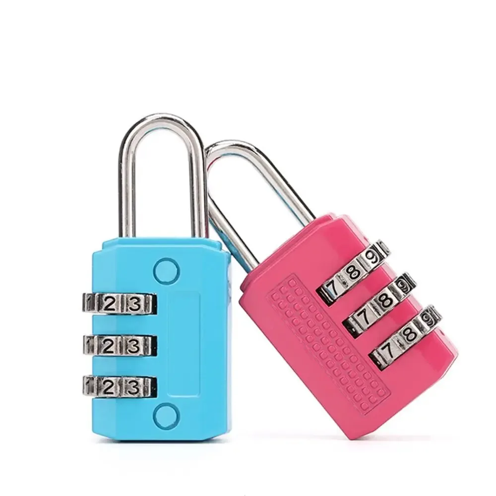 Mini cadenas multifonctionnel à combinaison à 3 chiffres, couleur unie, antivol, en alliage, pour sac à main