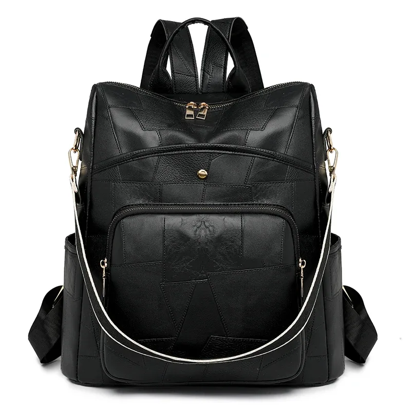 sac à dos en pu solide pour documents, cartable de grande capacité, sacs de livre, sac à dos de voyage, sacs d'école simples, adolescents, nouvelle mode, haute qualité
