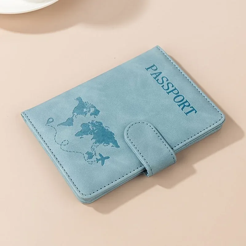porte-passeport multifonction anti-rfid, portefeuille, porte-carte d'identité, fabriqué en cuir synthétique pu, housses de passeport