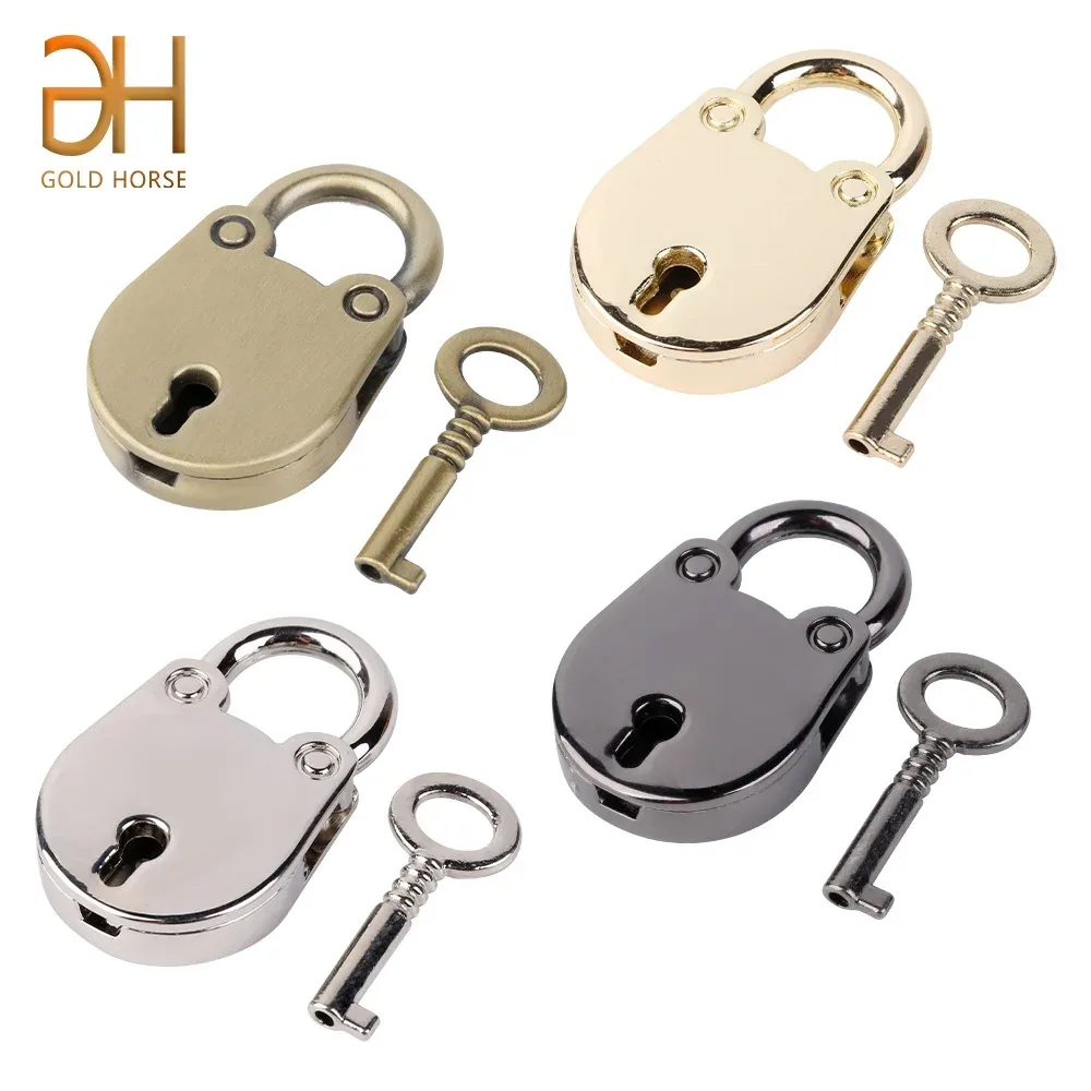 Cadenas en métal en forme de chat, petite boîte à bagages, serrure avec clé pour femmes, accessoires de valise pour fabriquer des sacs
