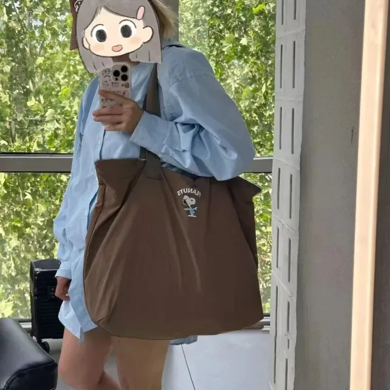 sac de voyage grande capacité snoopy tendance et mignon, sac à bandoulière pour femme, sac de sport pliable