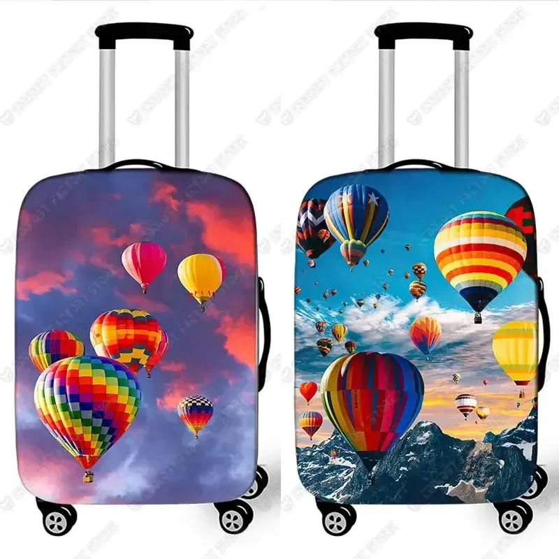 housse de protection pour valise à motif de ballons d'air chaud, housse étanche à la poussière, boîte à tige d