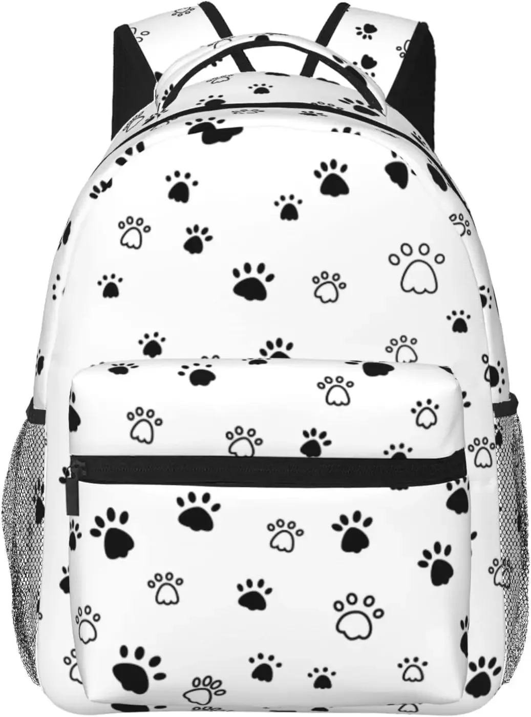 sac à dos léger à imprimé patte de chien bleu pour hommes et femmes, sac à livres universitaire, sac à dos de voyage décontracté, sac à dos pour ordinateur portable, mignon