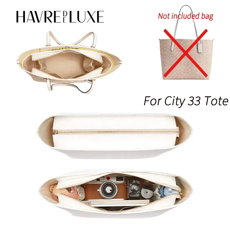 support de forme pour sac fourre-tout signature city33, sac de rangement étanche avec fermeture éclair et compartiment pour gobelet, pour une organisation soignée et un rangement tridimensionnel