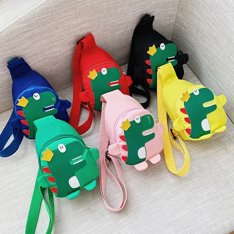 mode dessin animé dinosaure sacs à bandoulière garçons filles mignon enfants poitrine sacs épaule messager voy