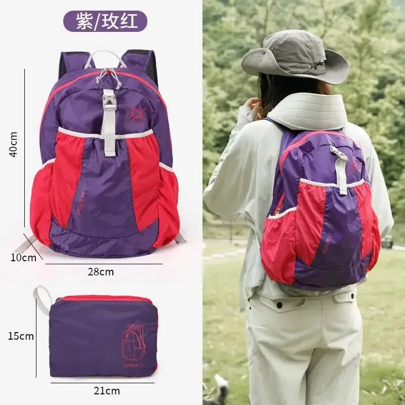 2025 mode personnalité en plein air ultra-léger pliable sac de peau pour les femmes portable 2025 léger randonnée sac à dos