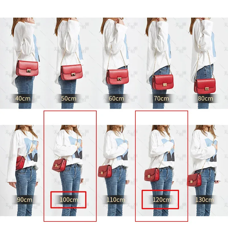 sangle de sac en acier inoxydable simple pour femme, accessoires de sac à main jodiy, sac à bandoulière initié, 100cm