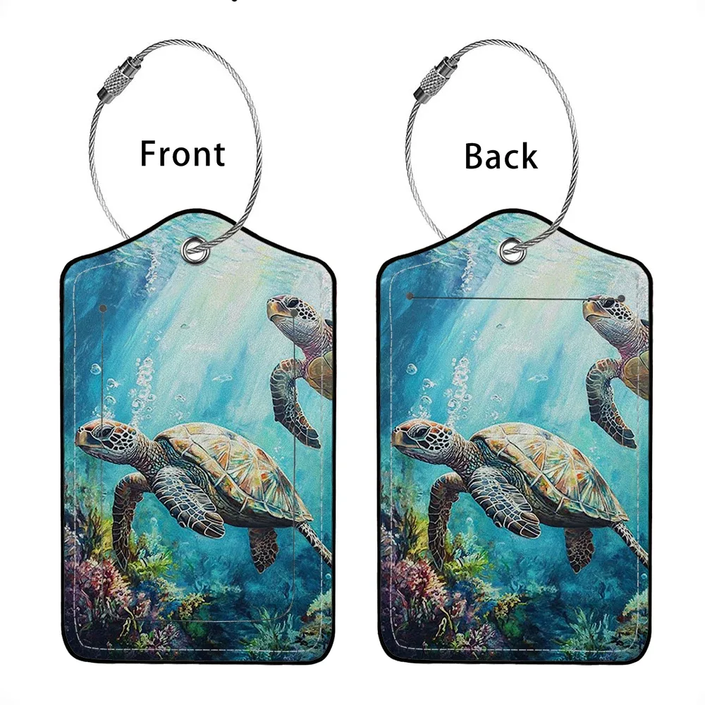 offre spéciale animaux mignons en cuir étiquette de bagage d'affaires étiquette d'adresse de valise étiquette de valise d'embarquement étiquette nom id adresse clip
