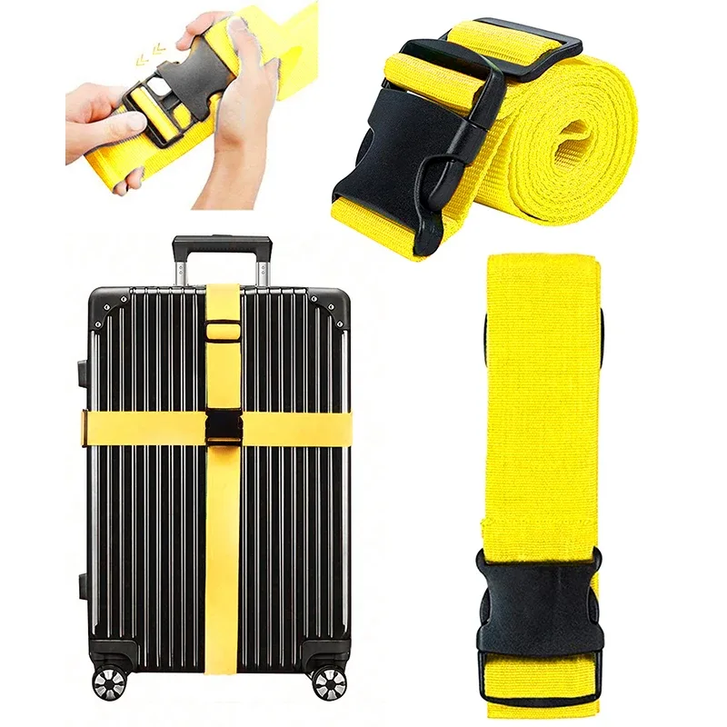 nouvelle sangle de bagage réglable, accessoire de voyage, sangle à boucle unique pour valise, ceinture d'emballage de bagages, accessoires de valise de voyage