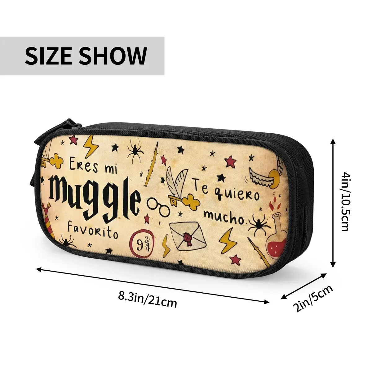étui à crayons harry potter h-hp-p, boîte à crayons classique, sacs pour étudiants, grande capacité de rangement, trousse scolaire, trousse à cosmétiques
