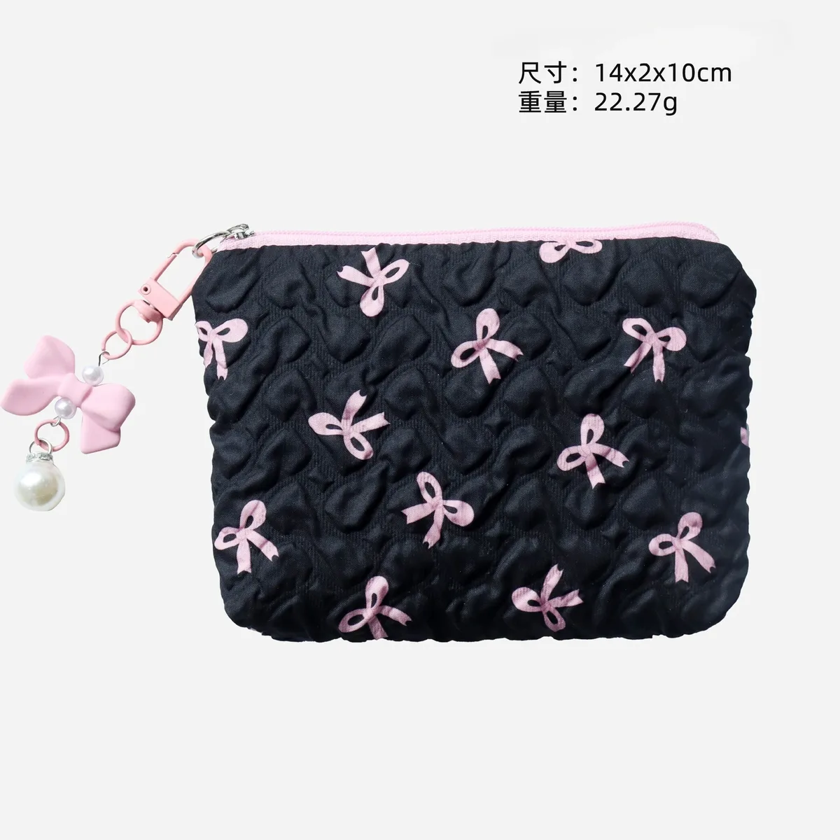 nouvelle trousse de maquillage élégante à nœud, grande capacité, pochette de maquillage à main, trousse de toilette portable pour femmes, organisateur de rangement pour rouges à lèvres