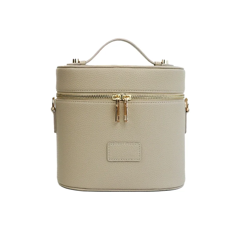 pochette cosmétique en cuir pu personnalisable : simple, portable, bandoulière, à main, grande capacité pour les voyages