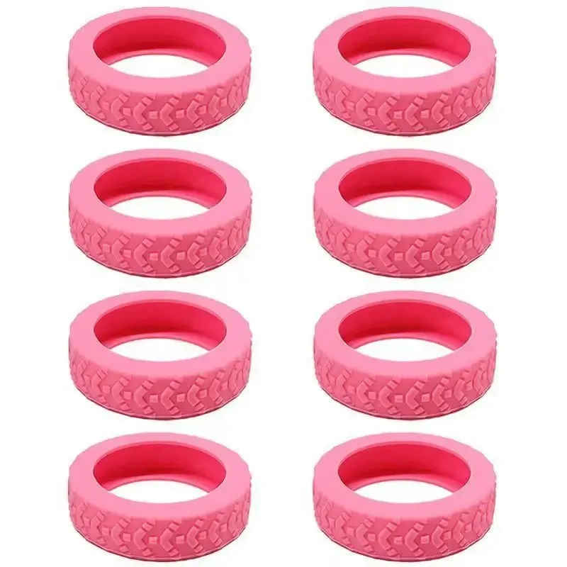 8 protections de roulettes de valise en silicone, épaisses, antidérapantes, résistantes à l'usure, réduisant le bruit