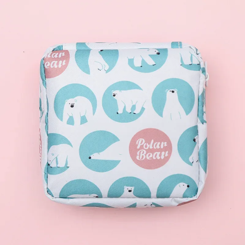 petit sac à cosmétiques de voyage pour femmes, trousse de maquillage rouge à lèvres pour filles, sac à serviettes hygiéniques, étui pour 03/présidence, sacs de rangement