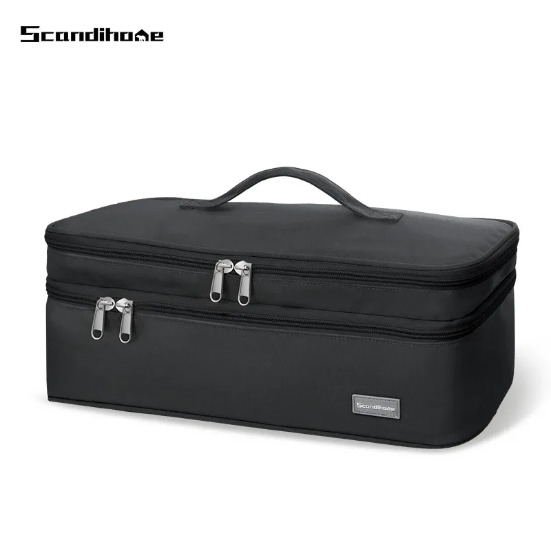 mallette de transport de voyage à double couche, sac de rangement d'accessoires de rêves, sac d'évaluation portable, volumateur de sèche-cheveux en une étape, brosse à air chaud
