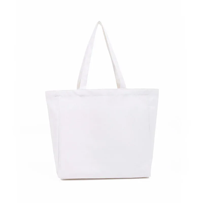 sacs fourre-tout en toile vierges avec impression de logo personnalisé, sacs de courses réutilisables, sacs à bandoulière haut de gamme écologiques