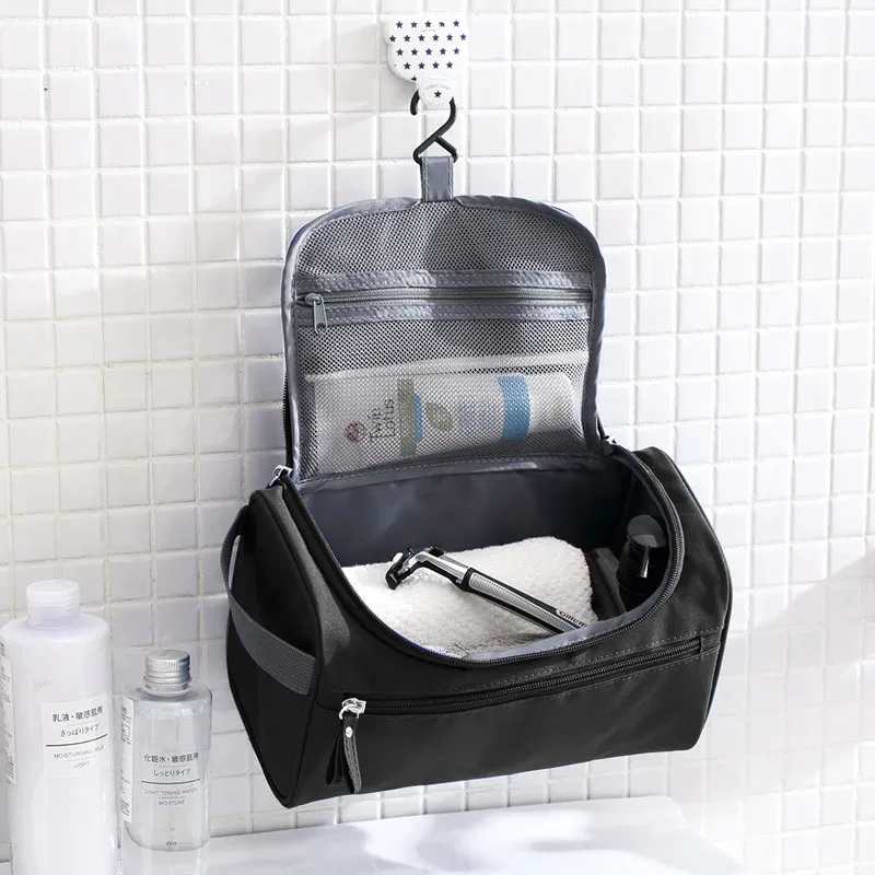 trousse de toilette de voyage suspendue avec crochet, organiseur de cosmétiques étanche pour la salle de bain et les voyages d'affaires