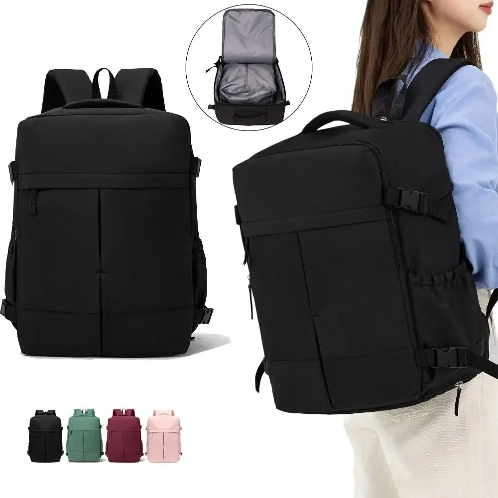 Sac à dos de voyage grande capacité, ouverture à clapet, léger, avec sangles de compression latérales, compartiment séparé pour ordinateur portable