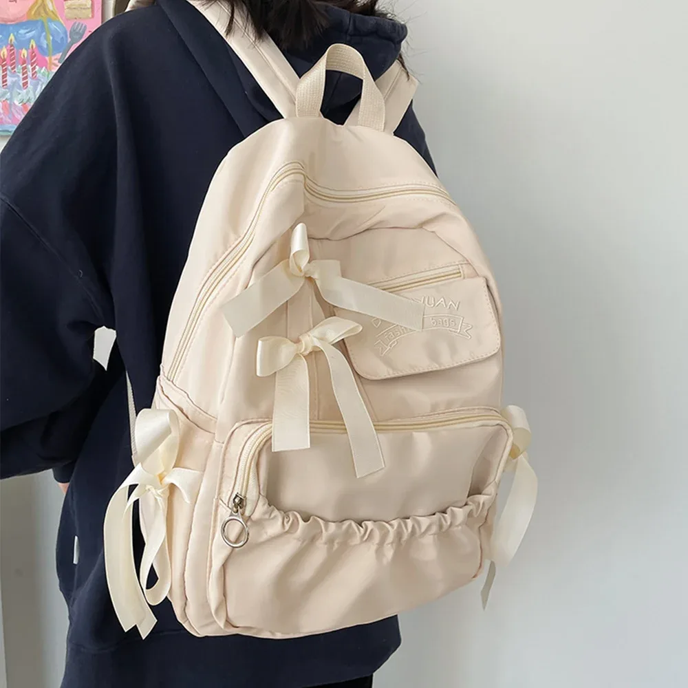 sac à dos en toile avec nministériels d pour femme et adolescente, style collège, à épaule, doux et mignon, pour l'école