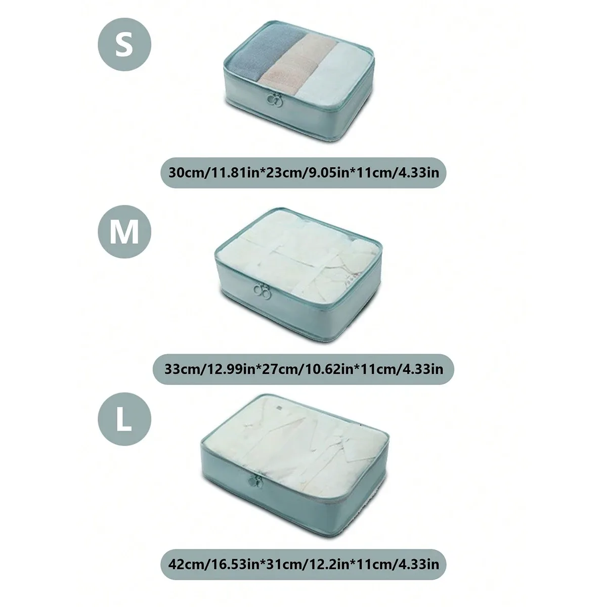 sac de rangement multifonctionnel pour vêtements 3 pièces, plusieurs tailles et spécifications, ensemble de sacs de voyage de rangement, simple à voyager.-zmt