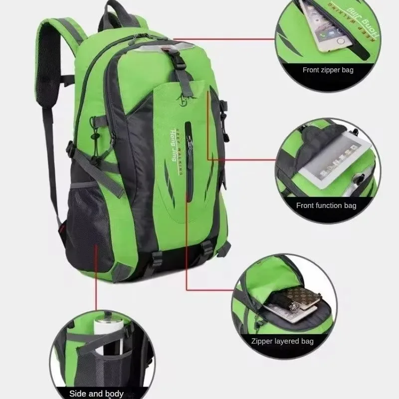 sacs à dos de voyage imperméables en nylon de qualité pour hommes, sacs de voyage d'escalade, sac à dos de randonnée, sac d'école de sport en plein air pour hommes et femmes