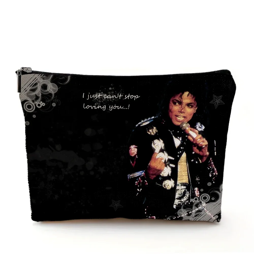 super star michael jackson sac cosmétique double impression sacs de maquillage femmes sac à main de mariage dame organisateur de voyage portefeuille enfant