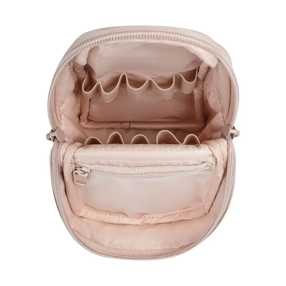 nouvelle trousse de maquillage de voyage à fermeture magnétique, grande capacité, en cuir pu, organiseur de cosmétiques, sangle de bagage, étui portable pour pinceaux de maquillage, voyage