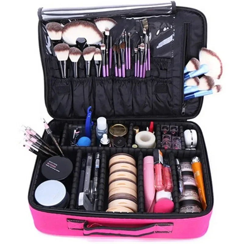 trousse à cosmétiques de grande capacité pour femmes, trousse de maquillage de voyage professionnelle, nouvelle mise à niveau, vente chaude