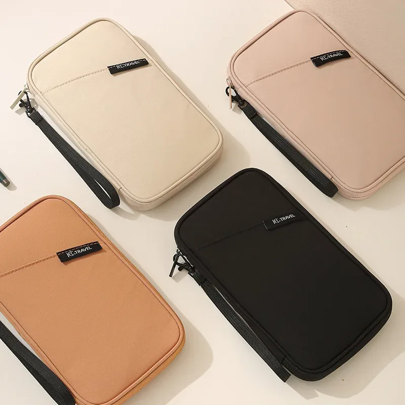 sac de rangement de portefeuille de porte-passeport bloquant rfid familial-organisateur de documents de voyage avec étui pour cartes de crédit sac de voyage essentiel