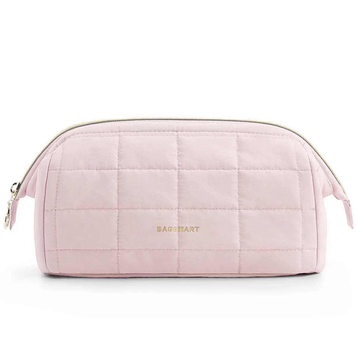 bagsmart-trousse de maquillage gonflée pour femme, trousse de maquillage rembourrée, trousse de maquillage, poudres larges ouvertes, trousse de toilette, essentiels de voyage