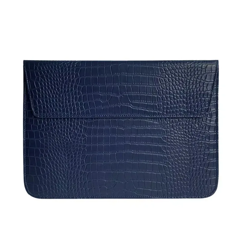 étui pour ordinateur portable croco personnalisé avec monogramme, pour macbook air 13 pouces, pro retina 15 pouces, housse de protection pour ordinateur portable