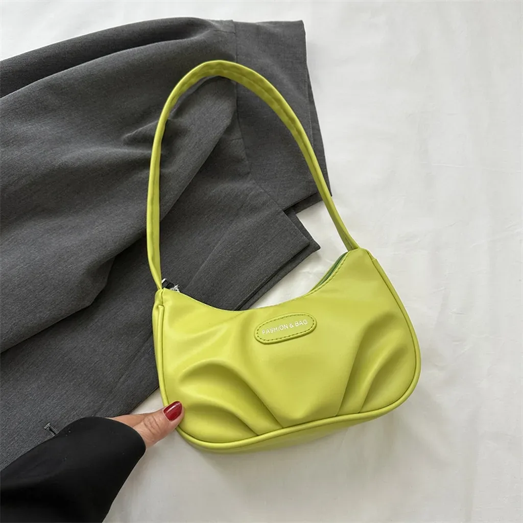 sac fourre-tout en cuir pu, sac à bandoulière croissant de niche, sac à bandoulière pour femme, style urbain pour les sorties, les rendez-vous et le trajet quotidien