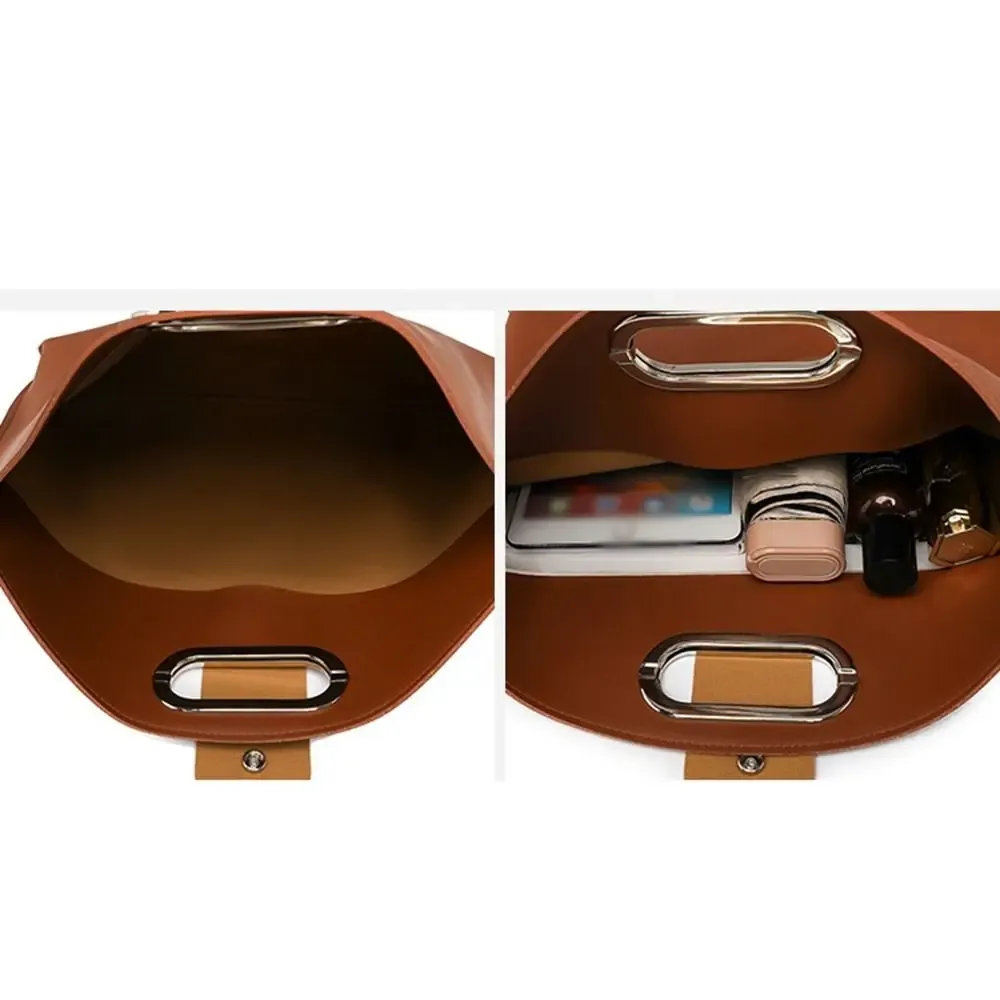 sac fourre-tout de bureau en pu tendance, couleur unie, pour ordinateur portable, grande capacité, sacoche pour filles
