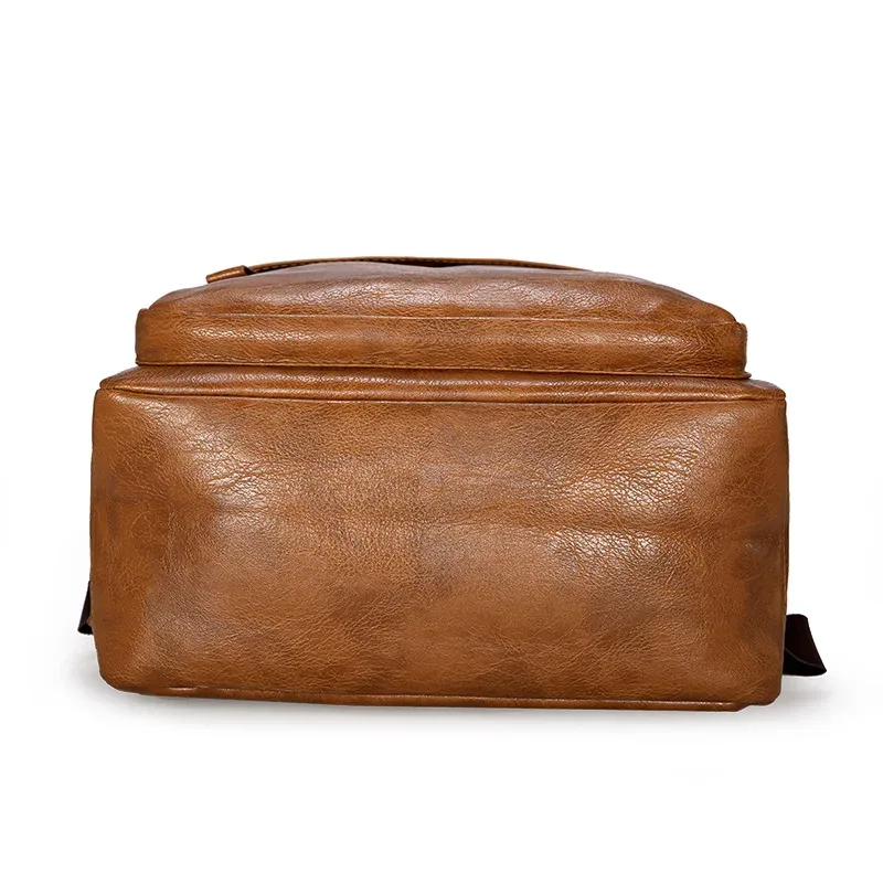 hommes sac à dos en cuir pu sac à dos grands sacs à dos d'ordinateur portable mâle mochilas cartable décontracté pour adolescents garçons sac à dos de haute qualité